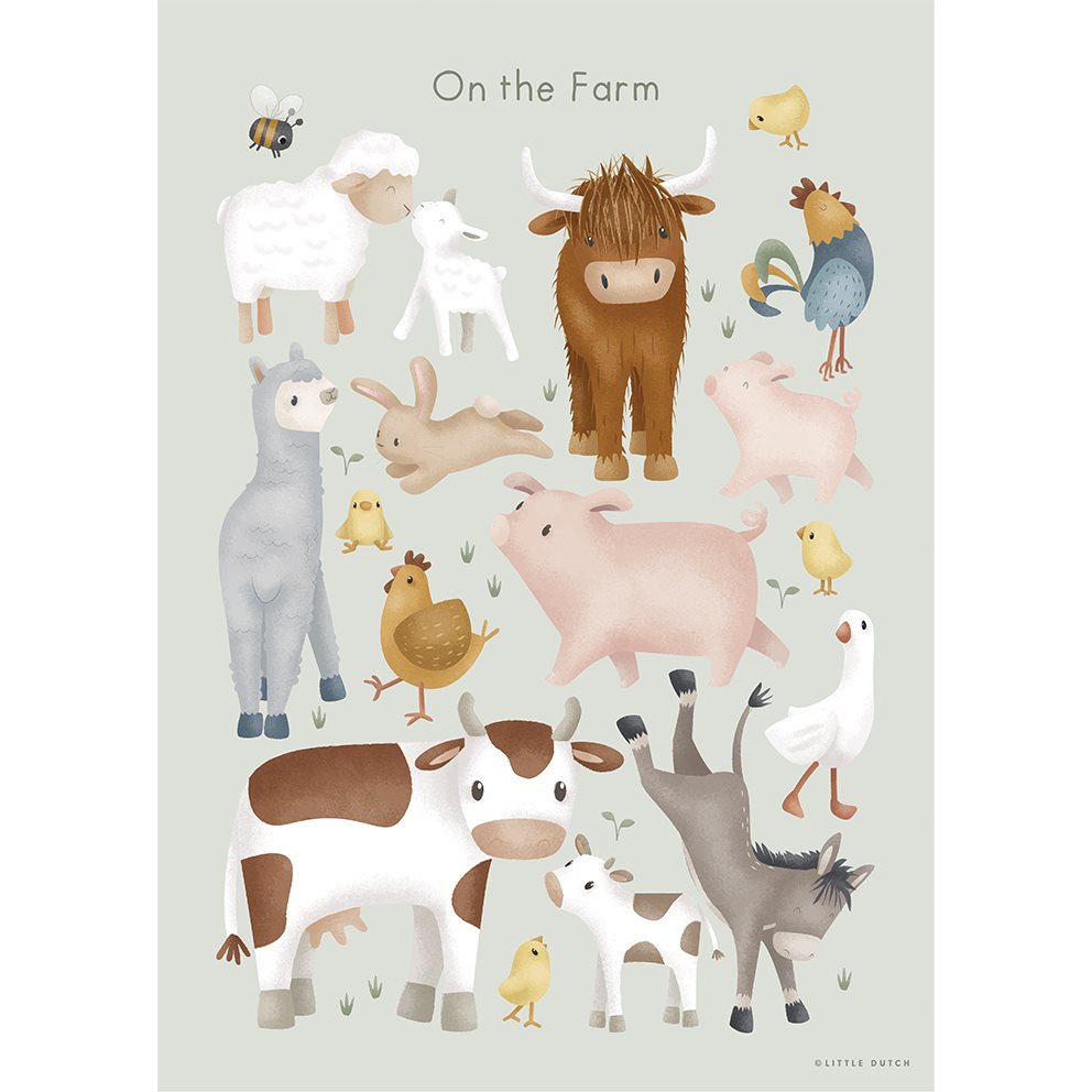 Poster - Multicolor - Größe A3 - Little Farm
