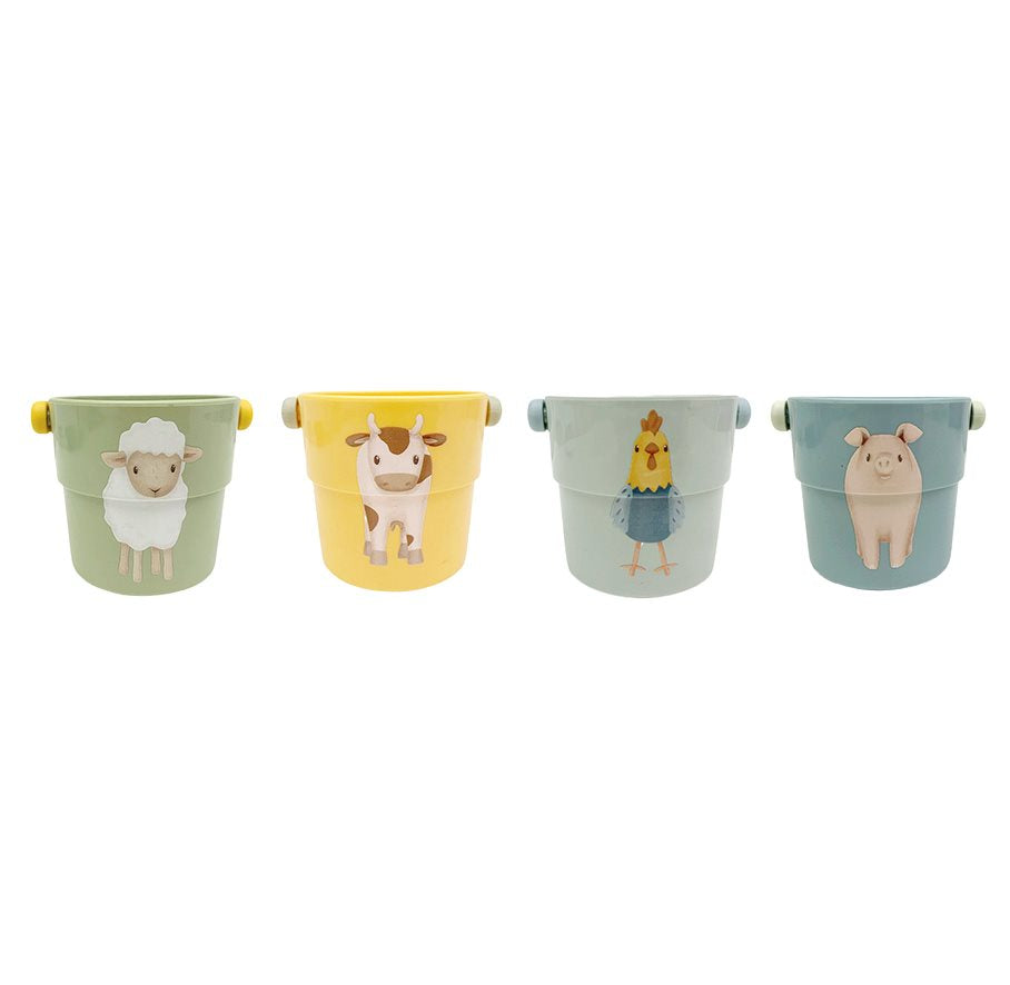 Gobelets de bain - Vert - Little Farm
