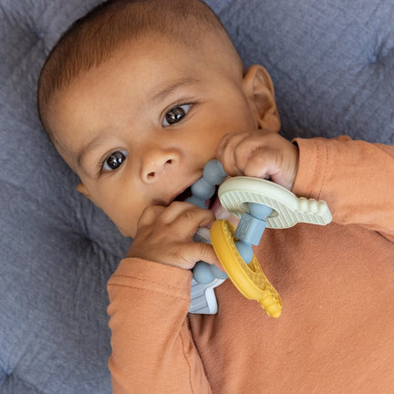Teething toy keychain blue 