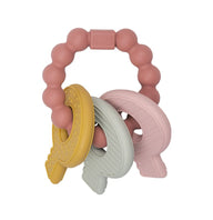 Teething toy keychain pink 
