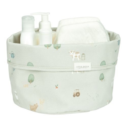 Panier de rangement rond - Vert - Little Farm