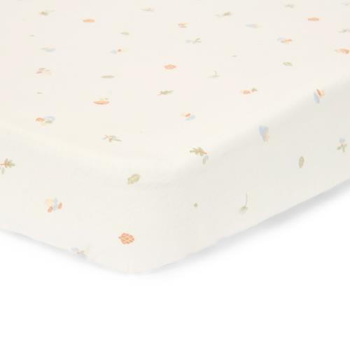 Crib fitted sheet - White - Forest Friends - Forest Treasures 