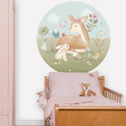 Wallpaper circle - Multicolored - Fairy Garden 