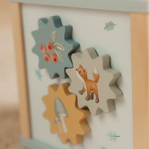 Cube d'activités en bois - Bleu - Forest Friends