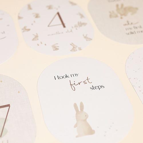 Cartes étapes - Beige - Baby Bunny - ET