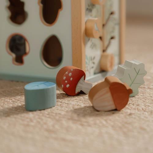 Cube d'activités en bois - Bleu - Forest Friends