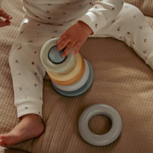 Stacking rings Blue plastic 