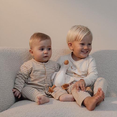 Pyjama une pièce - Sable - Rayé