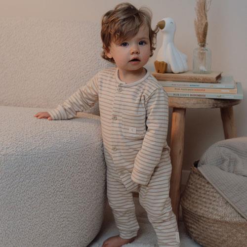 Pyjama une pièce - Sable - Rayé