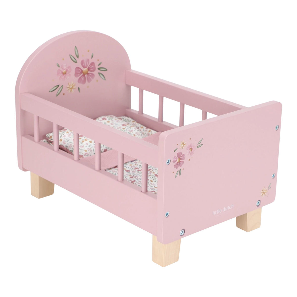 Houten poppenbedje - Roze - Essentials