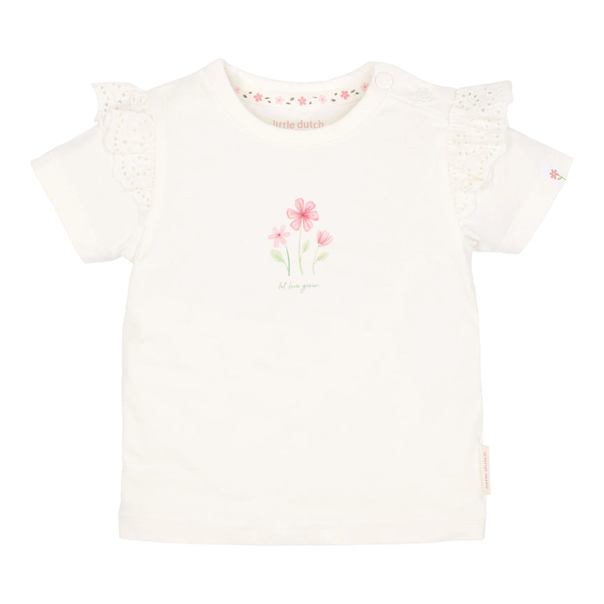 Shirt korte mouw - Wit - Bloemen