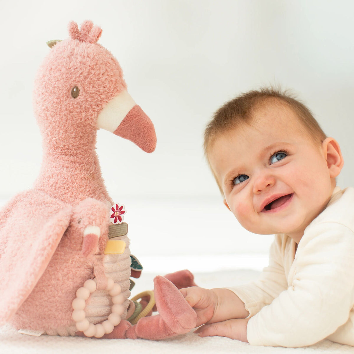 Activiteitenknuffel Flamingo - Roze
