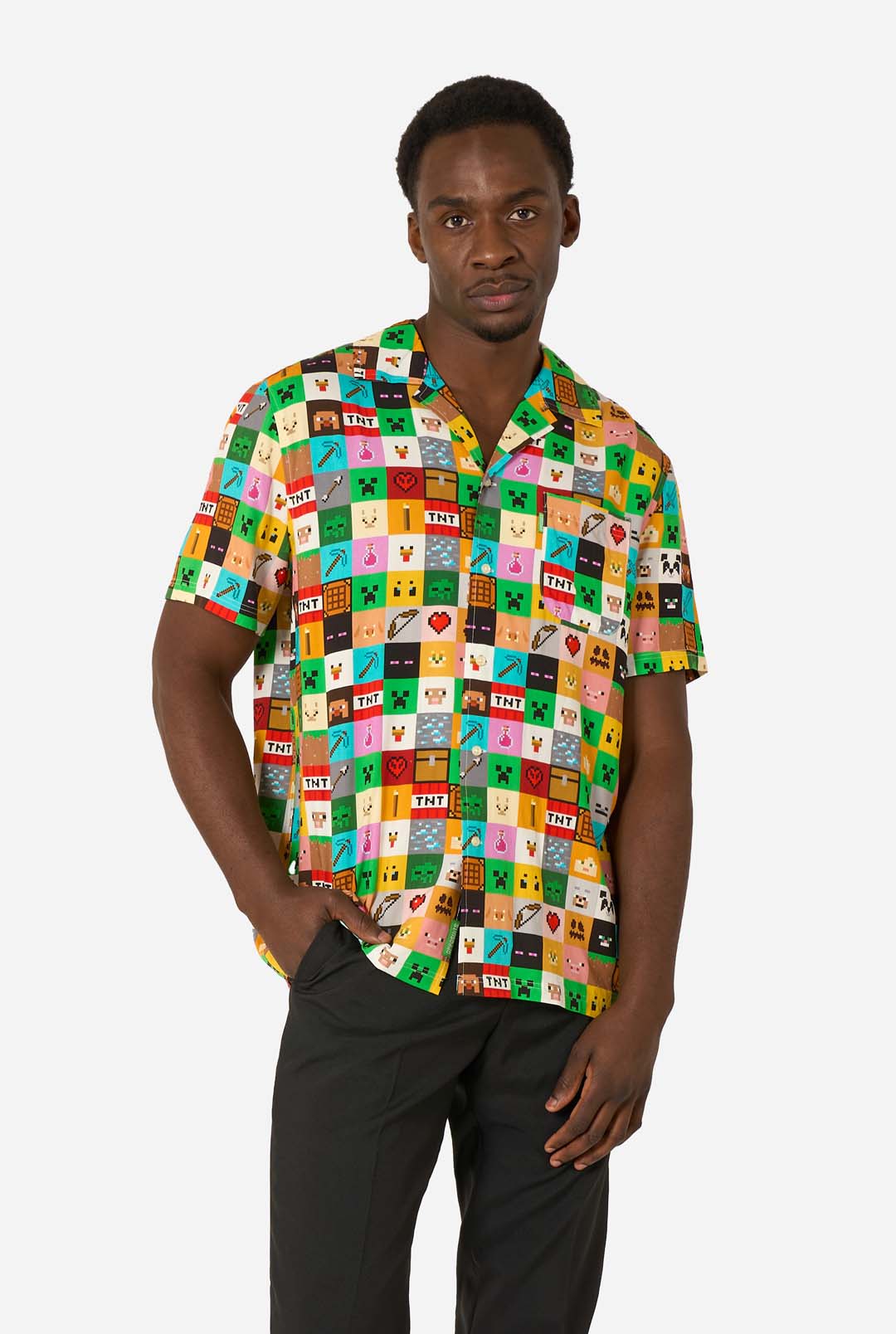 Minecraft Pixel Perfect Hawaiian Shirt official OppoSuits product photo