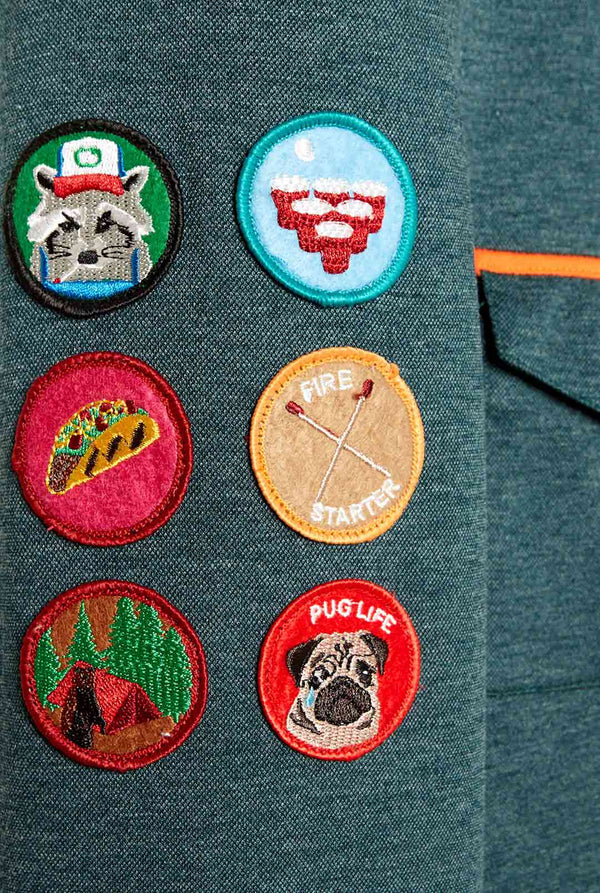 Green park ranger jacket worn by man