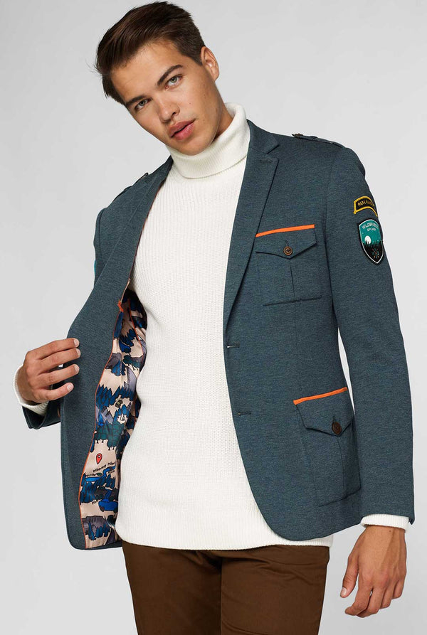 Green park ranger jacket worn by man