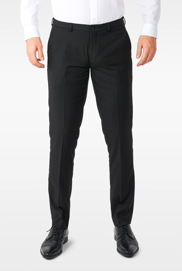 Man wearing casual black business suit