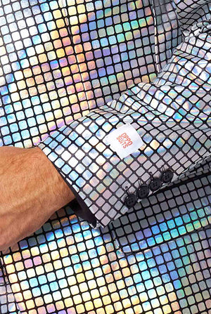 Man wearing Disco suit 