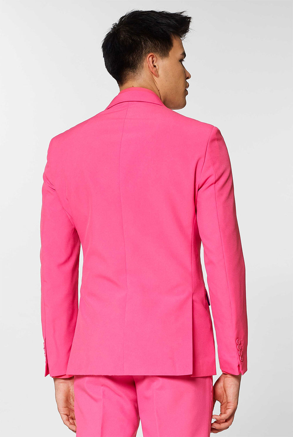 Men's suit with reflective perfective design showcasing trendy, eye-catching fabric and expert fit