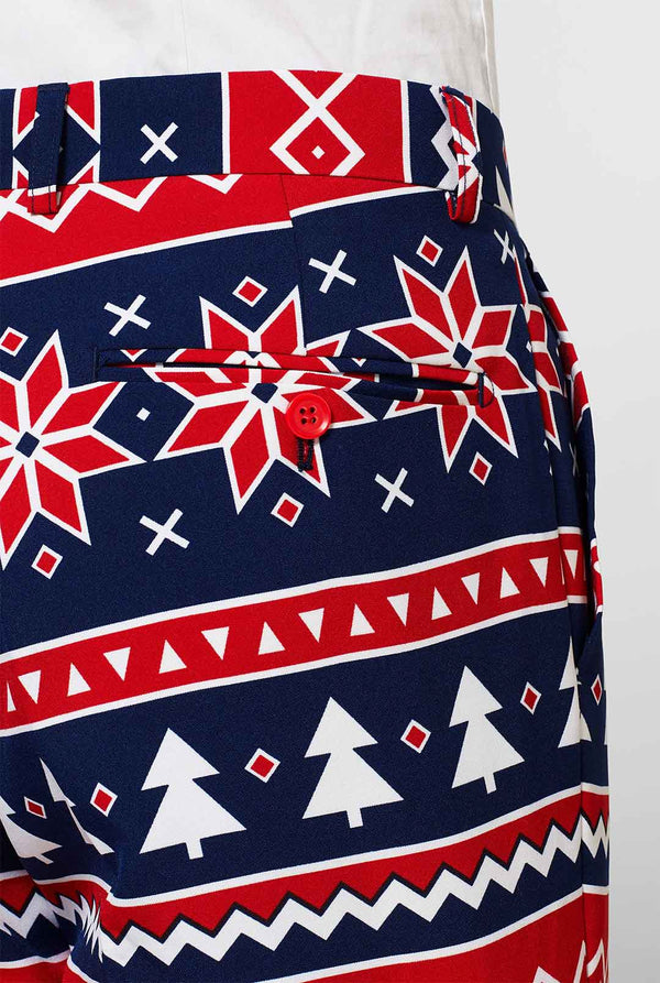 Nordic themed Christmas men's suit worn by man