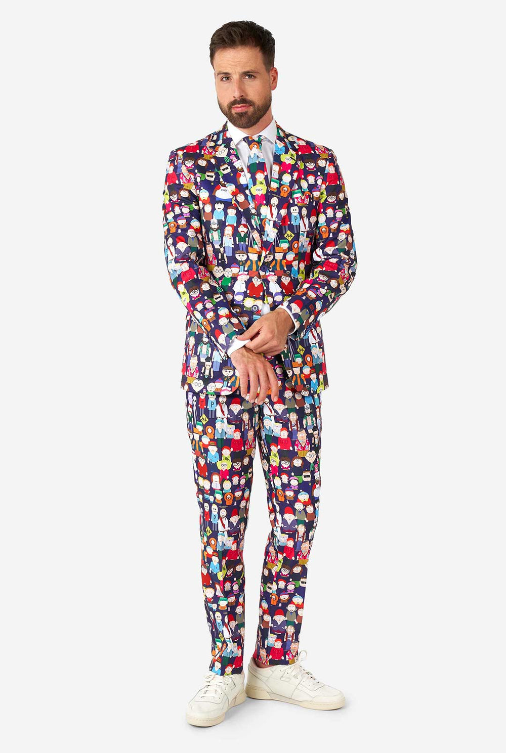 Man wearing Southpark men's suit