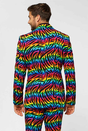 Multi-color pride men's suit Wild Rainbow worn by men