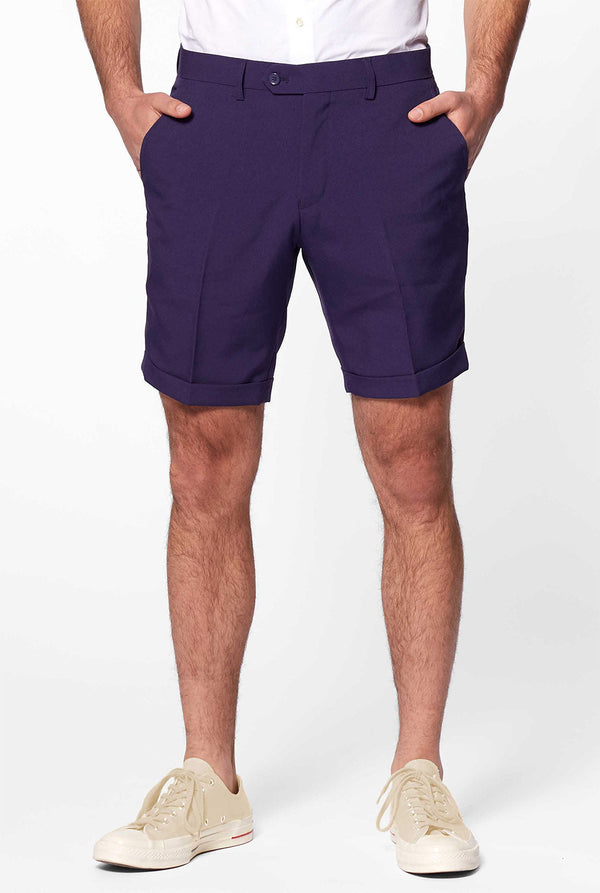 Man wearing summer suit with palms and sunset print
