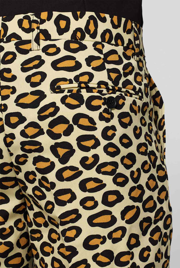 Man wearing summer suit with leopard print