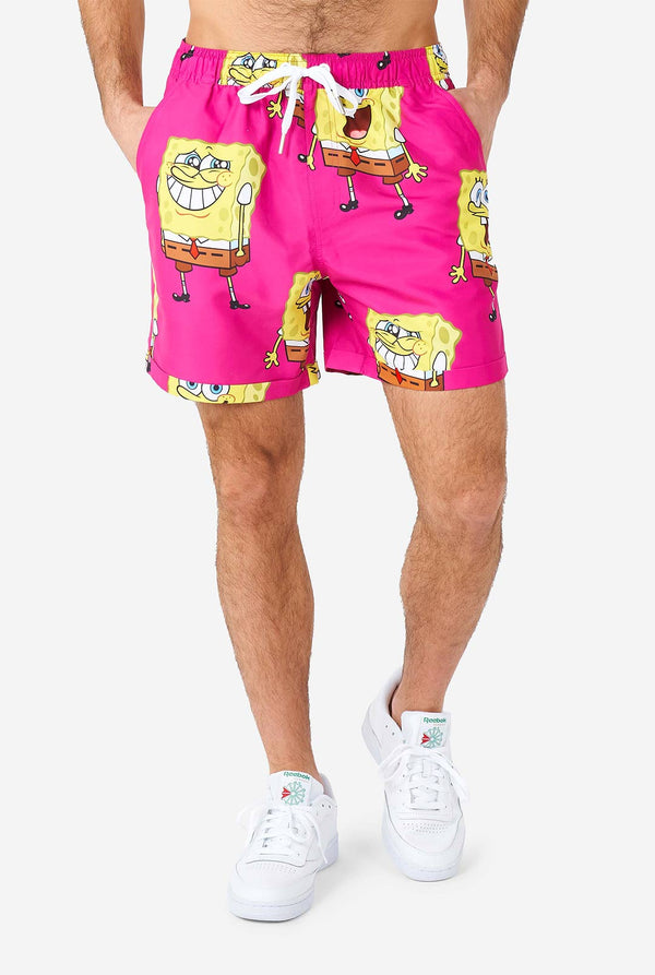 Man wearing summer outfit with SpongeBob SquarePants print